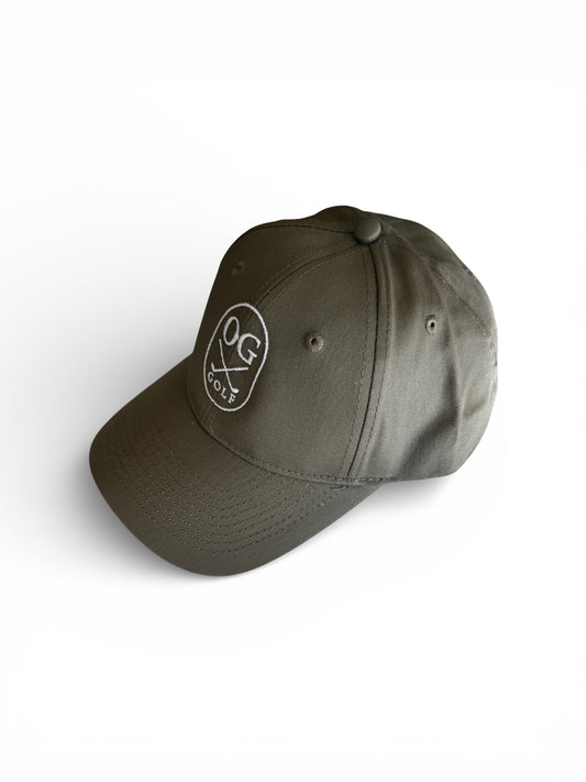 OG Golf Baseball Hat – Khaki / White