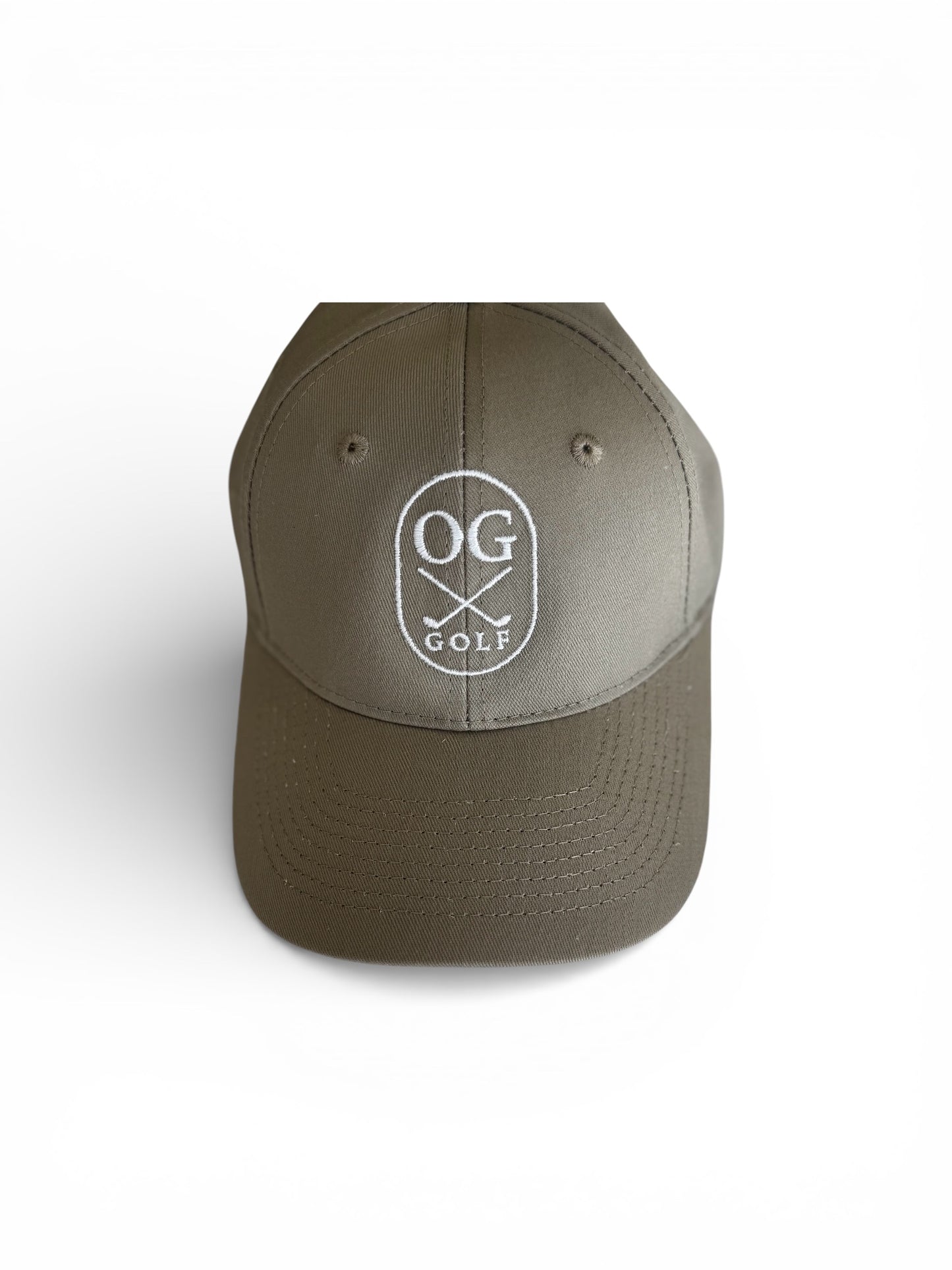 OG Golf Baseball Hat – Khaki / White